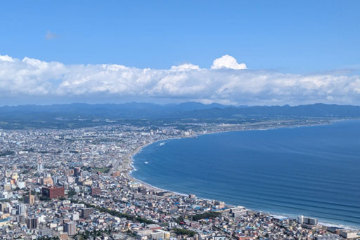 北海道函館沖での海洋散骨